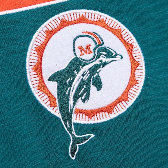 Mitchell & Ness Premium Vintage Logo Miami Dolphins Youth Top NWT L 14/16 - Picture 3 of 5